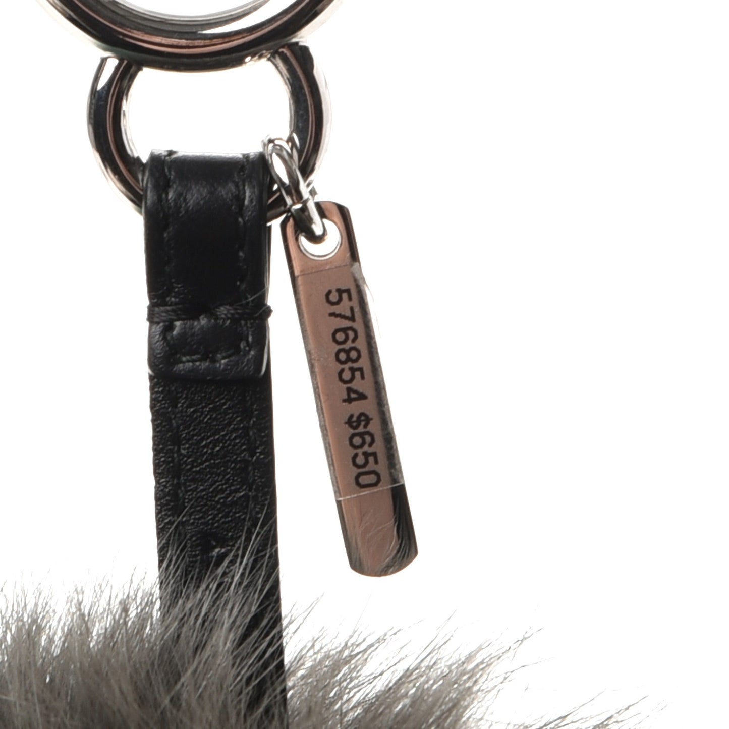 Fox Fur Pom Pom Bag Charm Multicolor