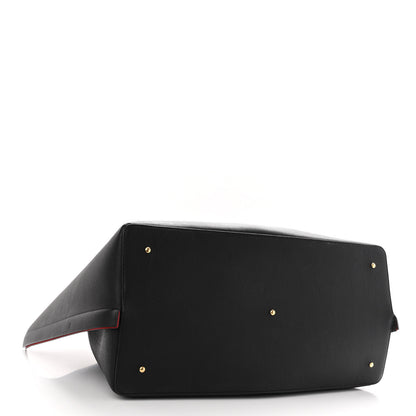 Valentino Garavani Grainy Calfskin Large VLogo Escape Shopper Black 5 of 10