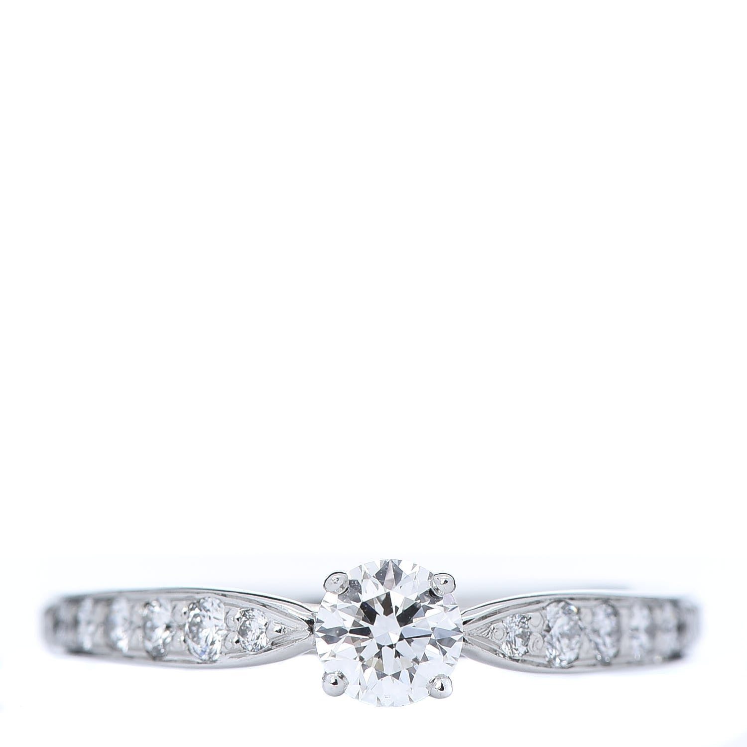 Tiffany Platinum Diamond .25ct Round Brilliant Harmony Engagement Ring 49 5 1 of 7