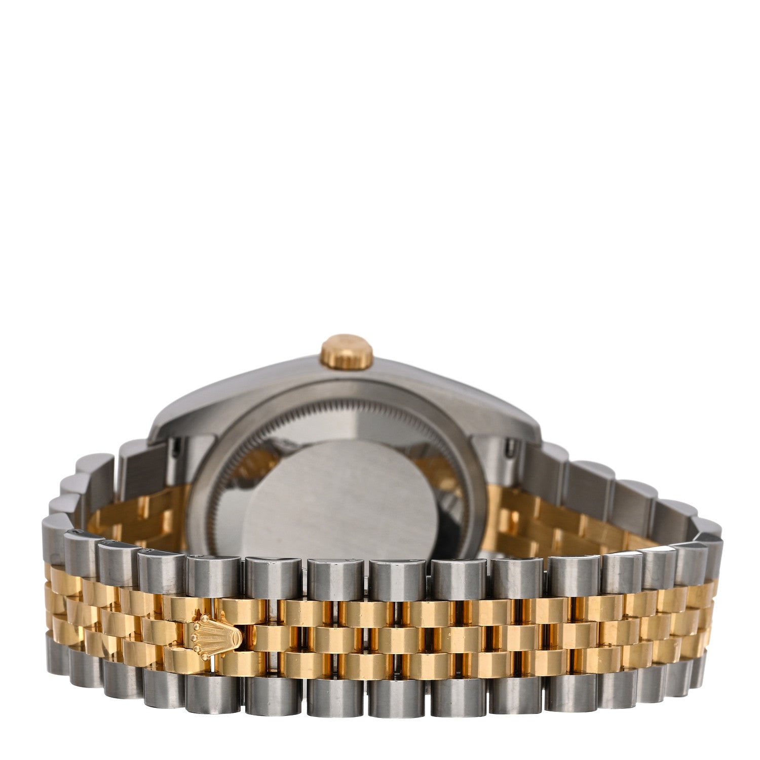 Rolex Stainless Steel 18K Yellow Gold Diamond 36mm Oyster Perpetual Datejust Watch Black 116233 3 of 5