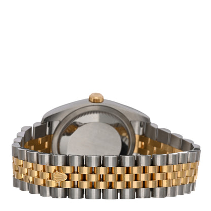 Rolex Stainless Steel 18K Yellow Gold Diamond 36mm Oyster Perpetual Datejust Watch Black 116233 3 of 5