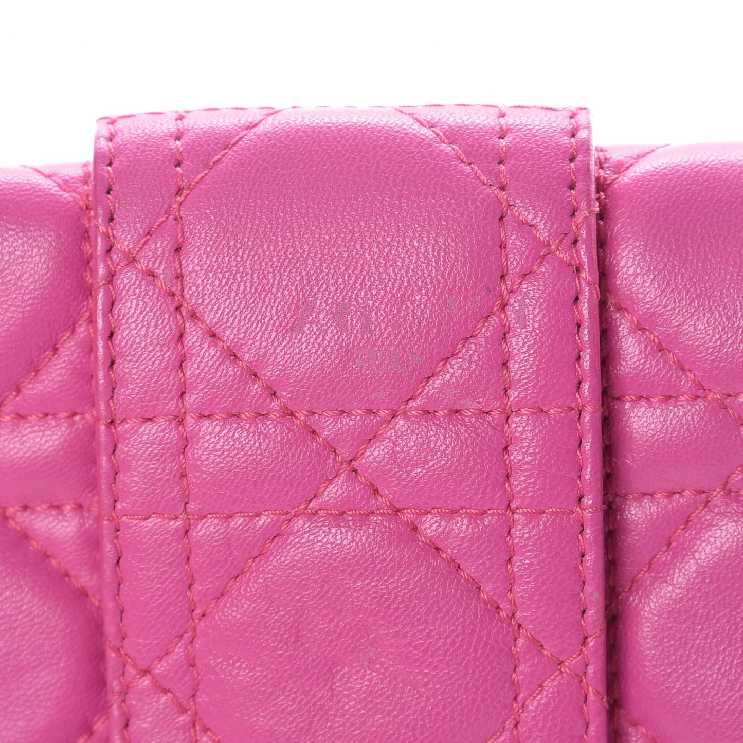 Lambskin Cannage New Lock Pouch Rose Sorbet