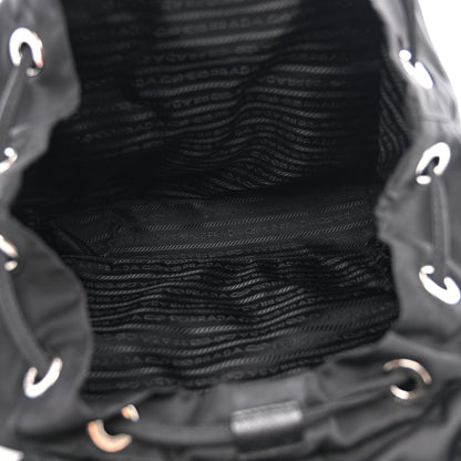 Prada Tessuto Nylon Saffiano Medium Smalto Backpack Black 5 of 10