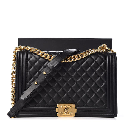 Chanel Calfskin Quilted New Medium Boy Flap Black 14 of 14
