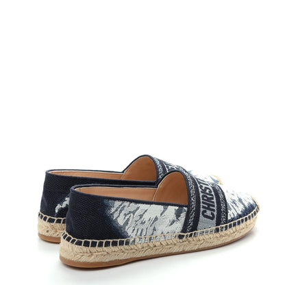 Christian Dior Canvas Tie and Dior Embroidered Granville 15mm Espadrilles 37.5 Denim 4 of 11
