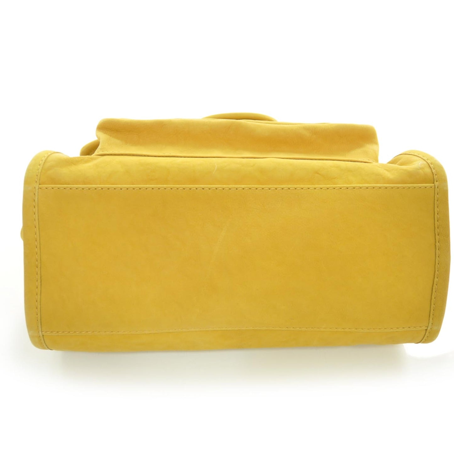 Ultra Soft Suede Calfskin Natural Beauty Flap Bag Yellow