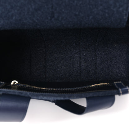 Chloe Felt Shiny Calfskin Medium Woody Ribbon Tote Obscure Navy 5 of 10