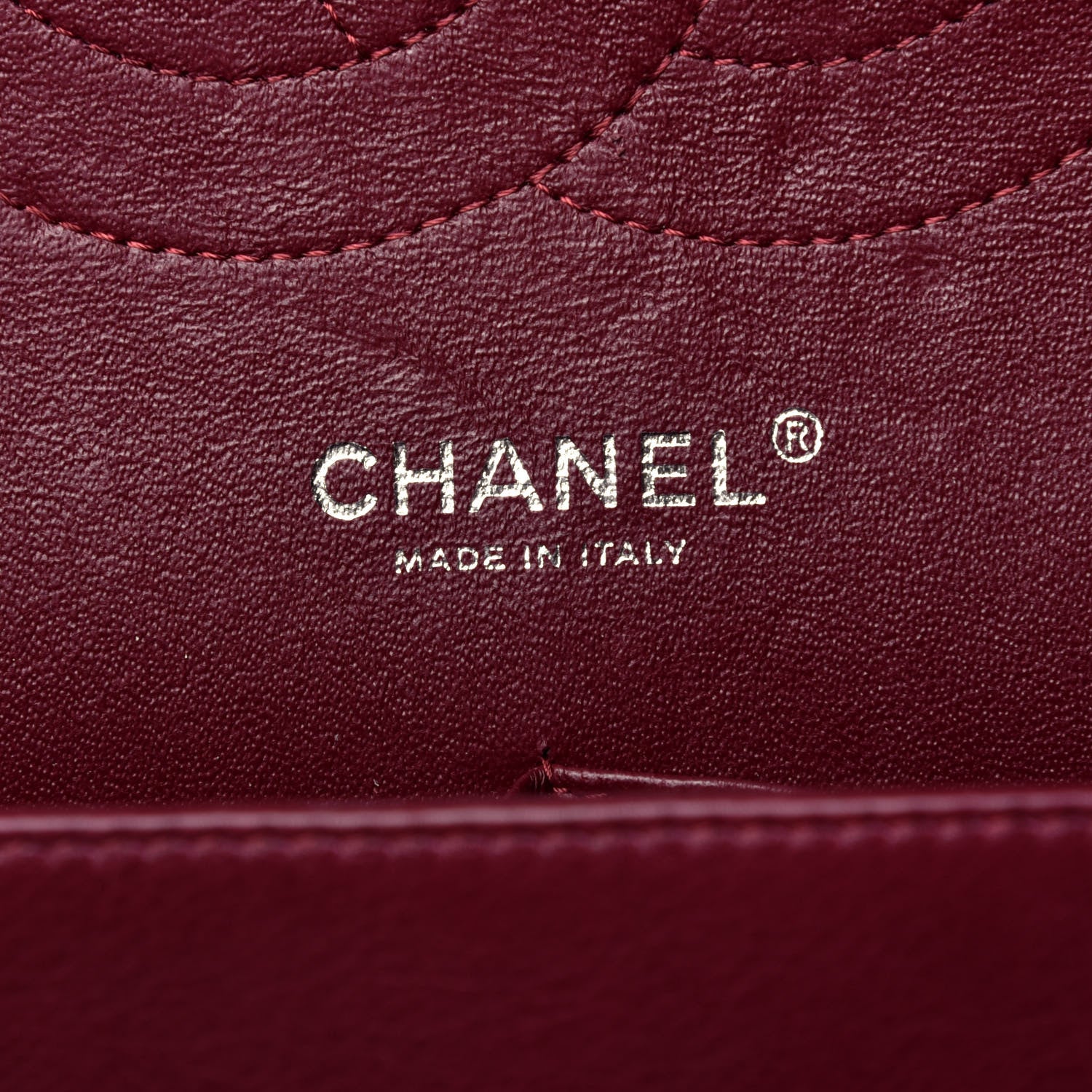 Chanel Striated Patent Quilted Jumbo Double Flap Burgundy 5 of 8