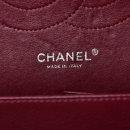 Chanel Striated Patent Quilted Jumbo Double Flap Burgundy 5 of 8