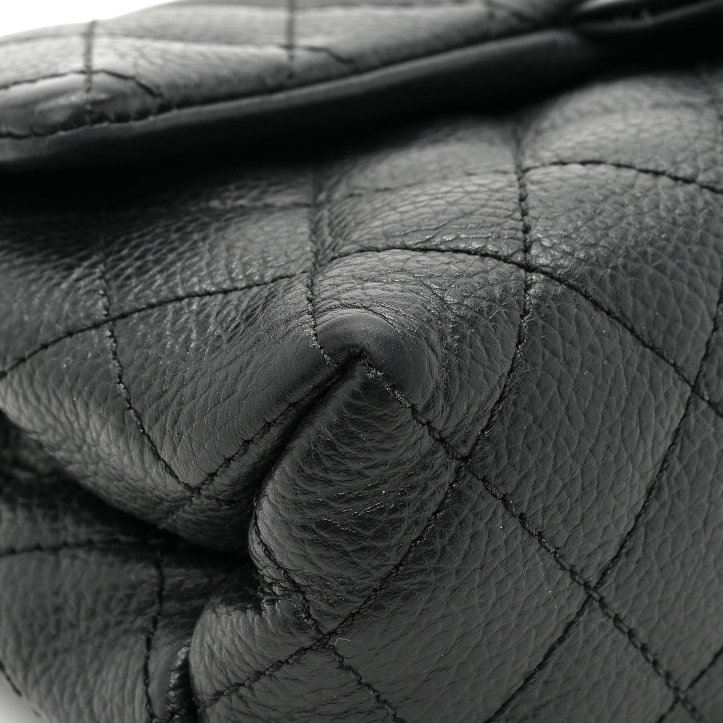 Grained Calfskin Quilted 2.55 Reissue Flap Belt Bag Clutch Black