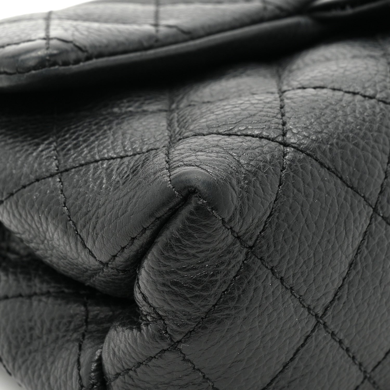 Chanel Grained Calfskin Quilted 2.55 Reissue Flap Belt Bag Clutch Black 11 of 16
