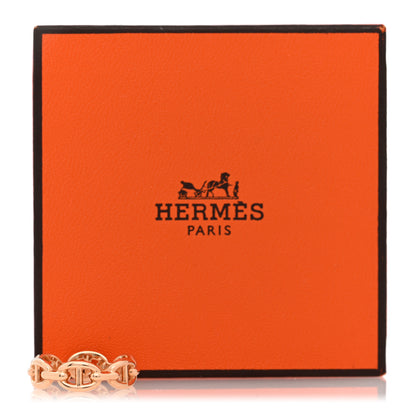 Hermes 18K Rose Gold PM Chaine d'Ancre Enchainee Ring 52 6 6 of 6