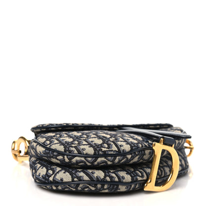Christian Dior Oblique Saddle Bag Blue 4 of 11