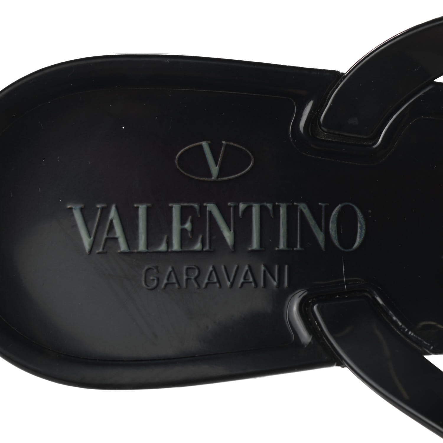 Valentino Garavani PVC Jelly Rockstud Bow Thong Sandals 38 Black 7 of 9