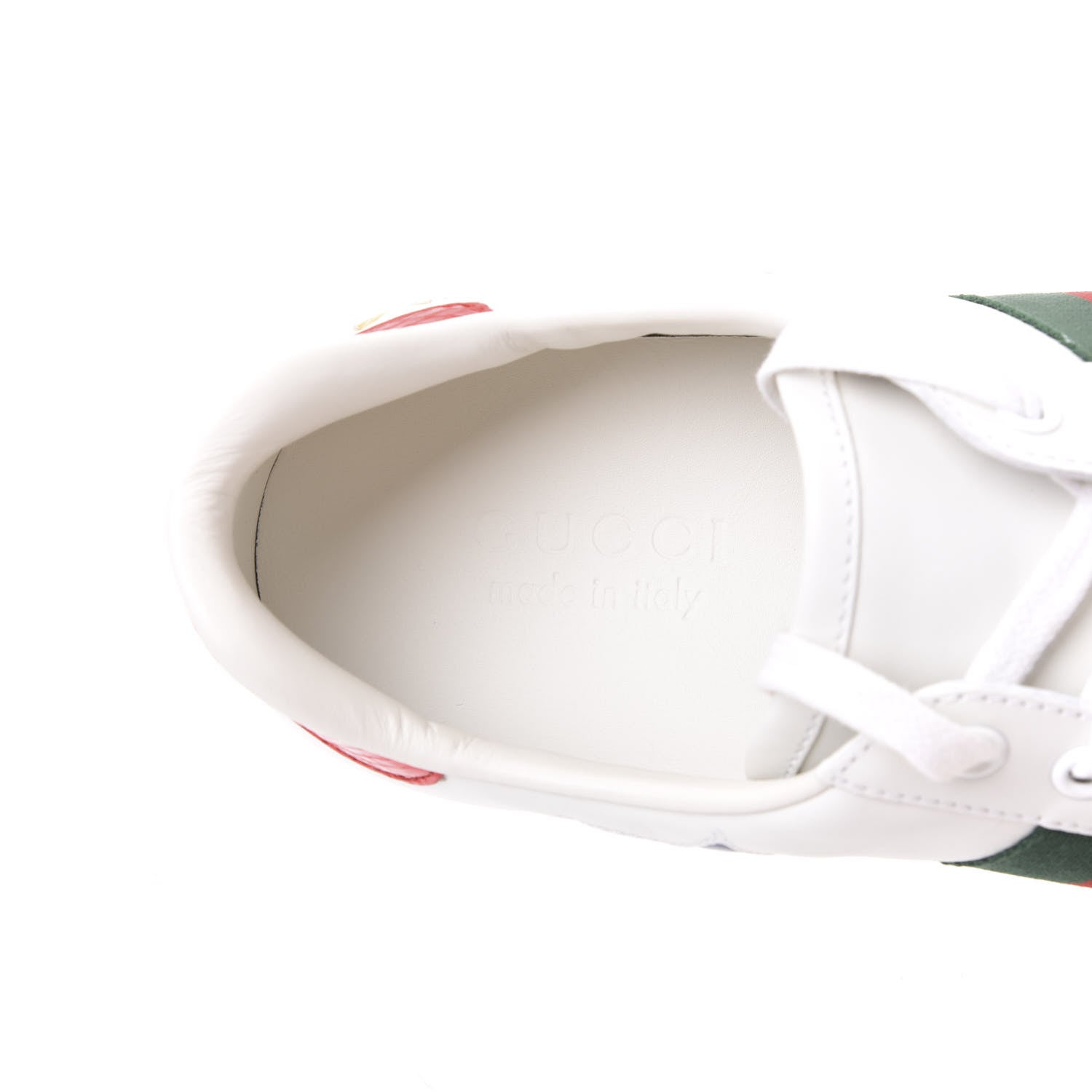 Gucci Calfskin Ayers Web Star Embroidered Mens Ace Sneakers 6.5 White Multi 6 of 9