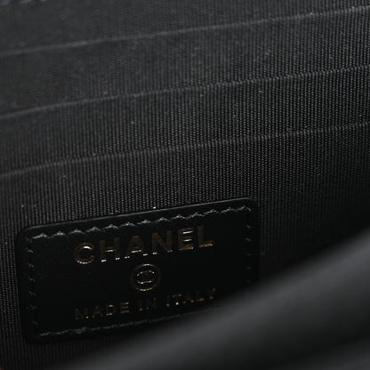 Chanel Calfskin Quilted Mini Maxi Pearls Wallet On Chain WOC Black 6 of 11