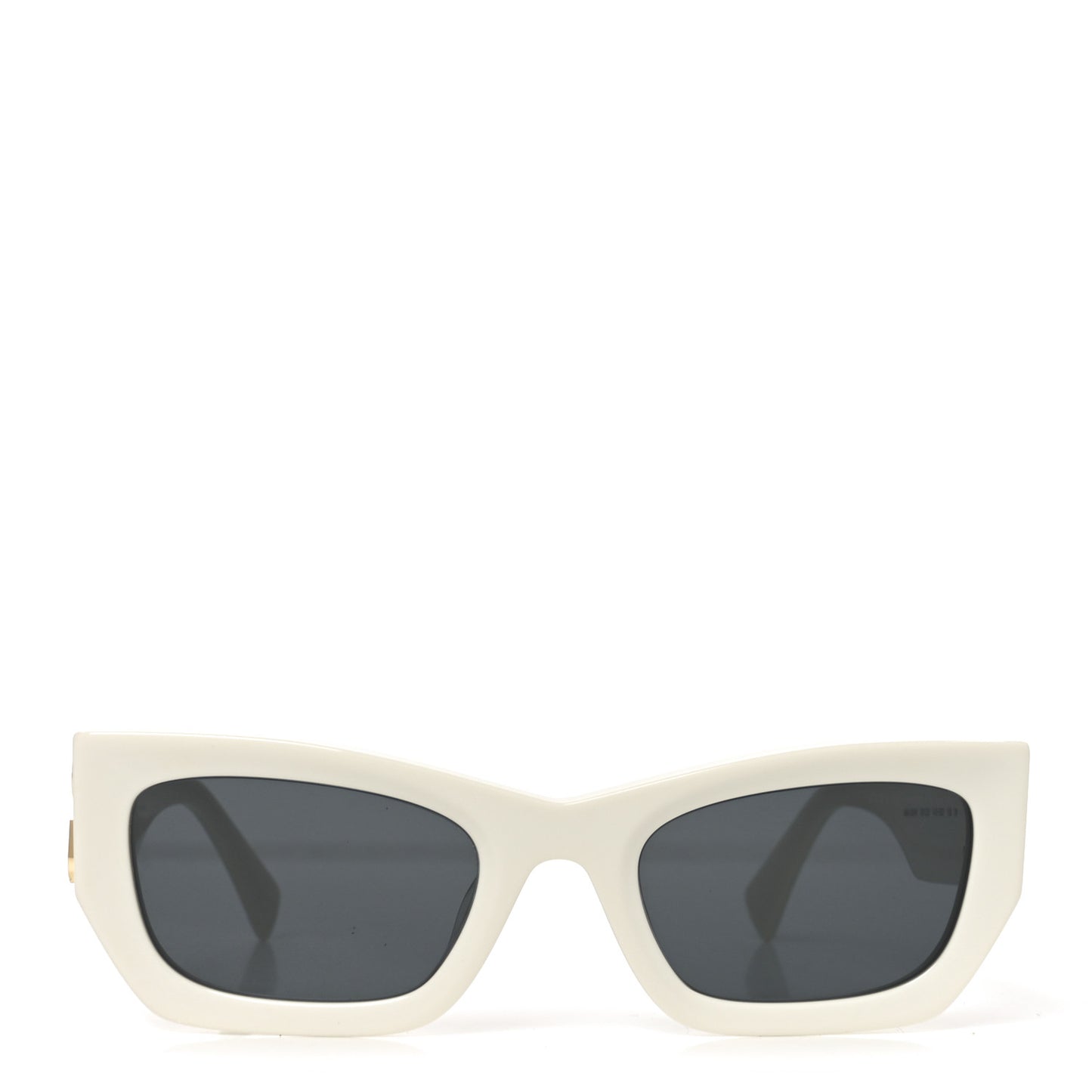 Acetate Rectangle Sunglasses SMU 09W White