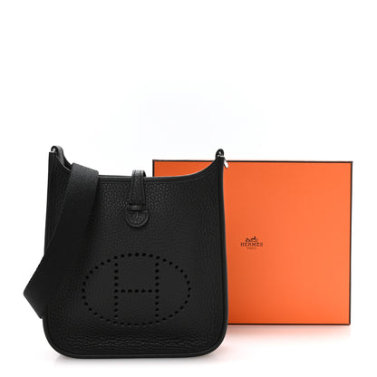 Hermes Taurillon Clemence Evelyne TPM Black 10 of 10