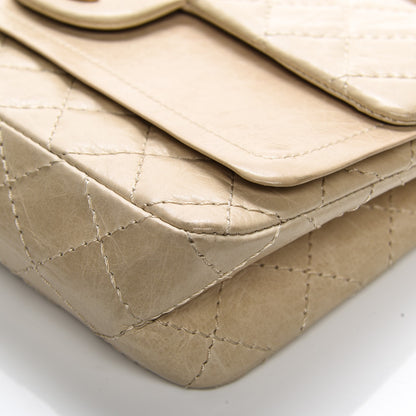 Chanel Aged Calfskin Medium Double Flap Beige 8 of 8