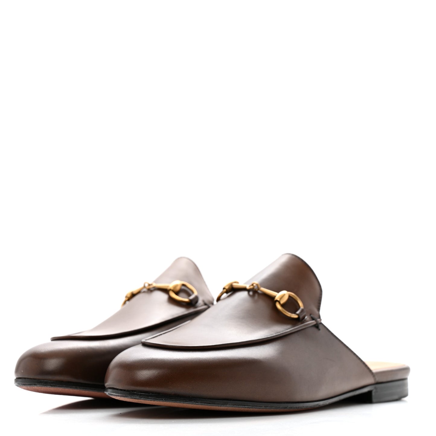 Calfskin Womens Princetown Slippers 38.5 Fondente Brown