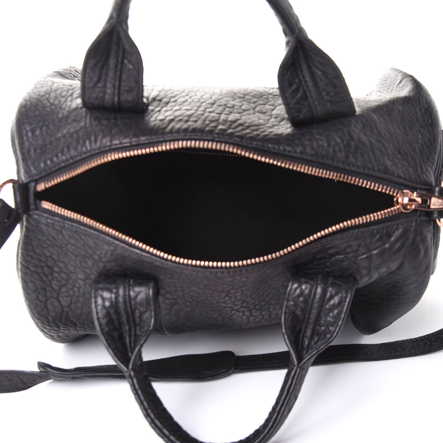 Alexander Wang Pebbled Lambskin Rocco Black Pale Gold Hardware 5 of 9