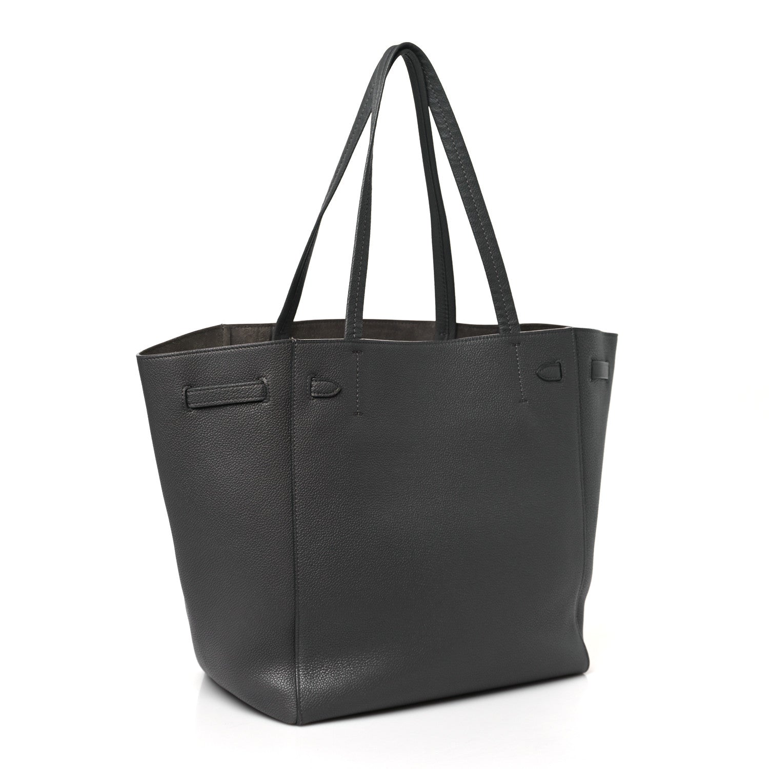 Celine Soft Grained Calfskin Medium Belt Cabas Phantom Medium Grey 3 of 8