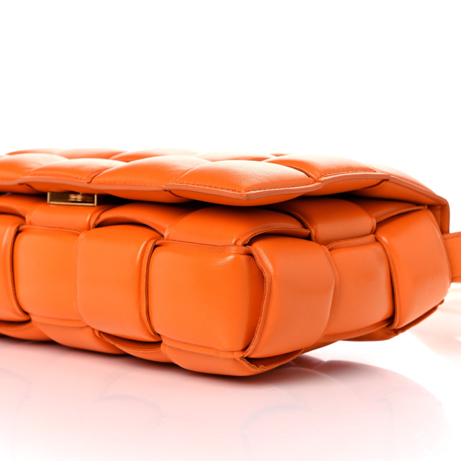 Bottega Veneta Nappa Maxi Intreccio Padded Cassette Crossbody Bag Orange 8 of 10