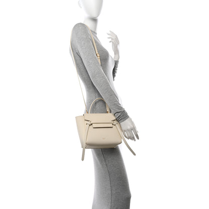 Celine Grained Calfskin Nano Belt Bag Chalk 3 of 15