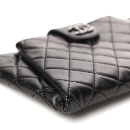 Chanel Aged Calfskin Quilted Zip Clutch Black 9 of 22