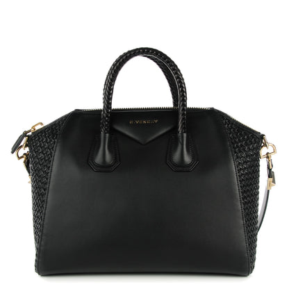 Givenchy Smooth Calfskin Woven Medium Antigona Black 1 of 7