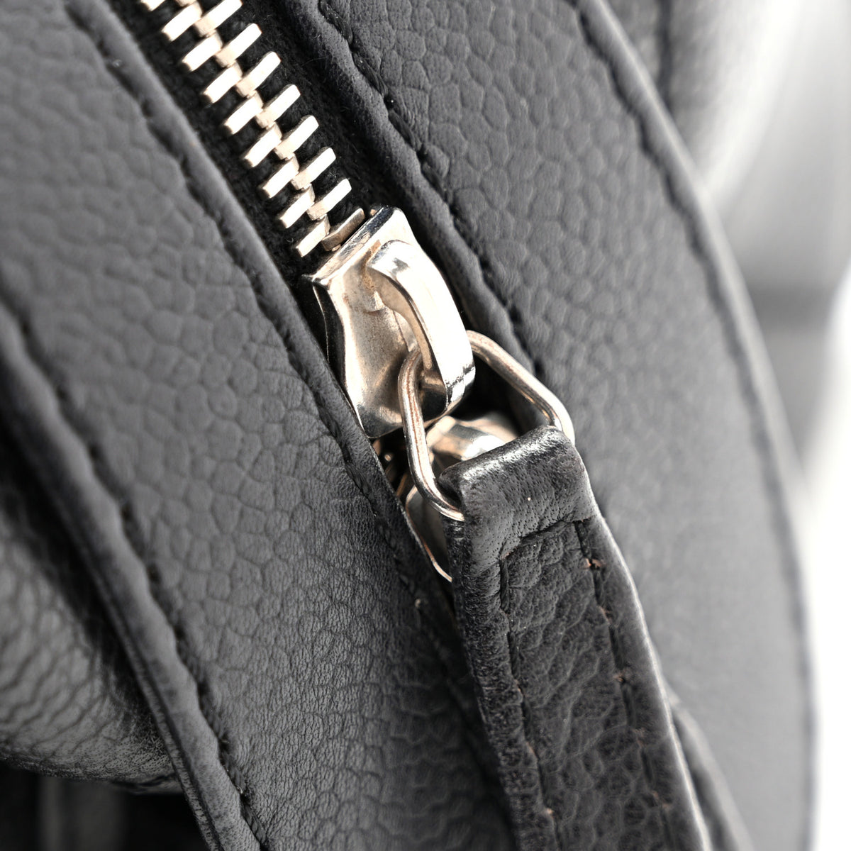 Caviar Quilted Timeless Bowler Black