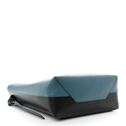Celine Shiny Smooth Calfskin Small Twisted Cabas Washed Ocean Black 5 of 13