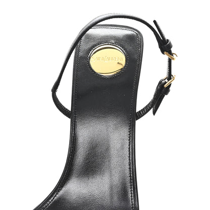 Saint Laurent Satin Slingback Jaspe 55 Sandals  41 Black 8 of 8