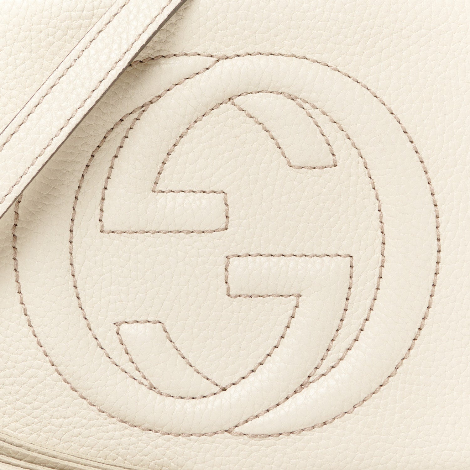 Gucci Pebbled Calfskin Small Soho Disco Bag Off White 9 of 11