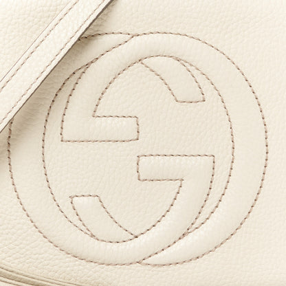 Gucci Pebbled Calfskin Small Soho Disco Bag Off White 9 of 11