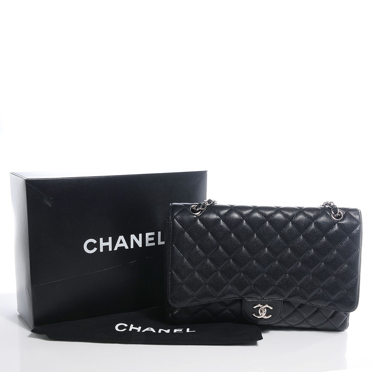 Caviar Maxi Single Flap Black