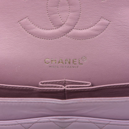 Chanel Lambskin Quilted Medium Double Flap Light Purple 8 of 11