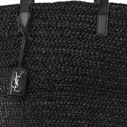 Saint Laurent Raffia Medium Panier Bag Black 8 of 11