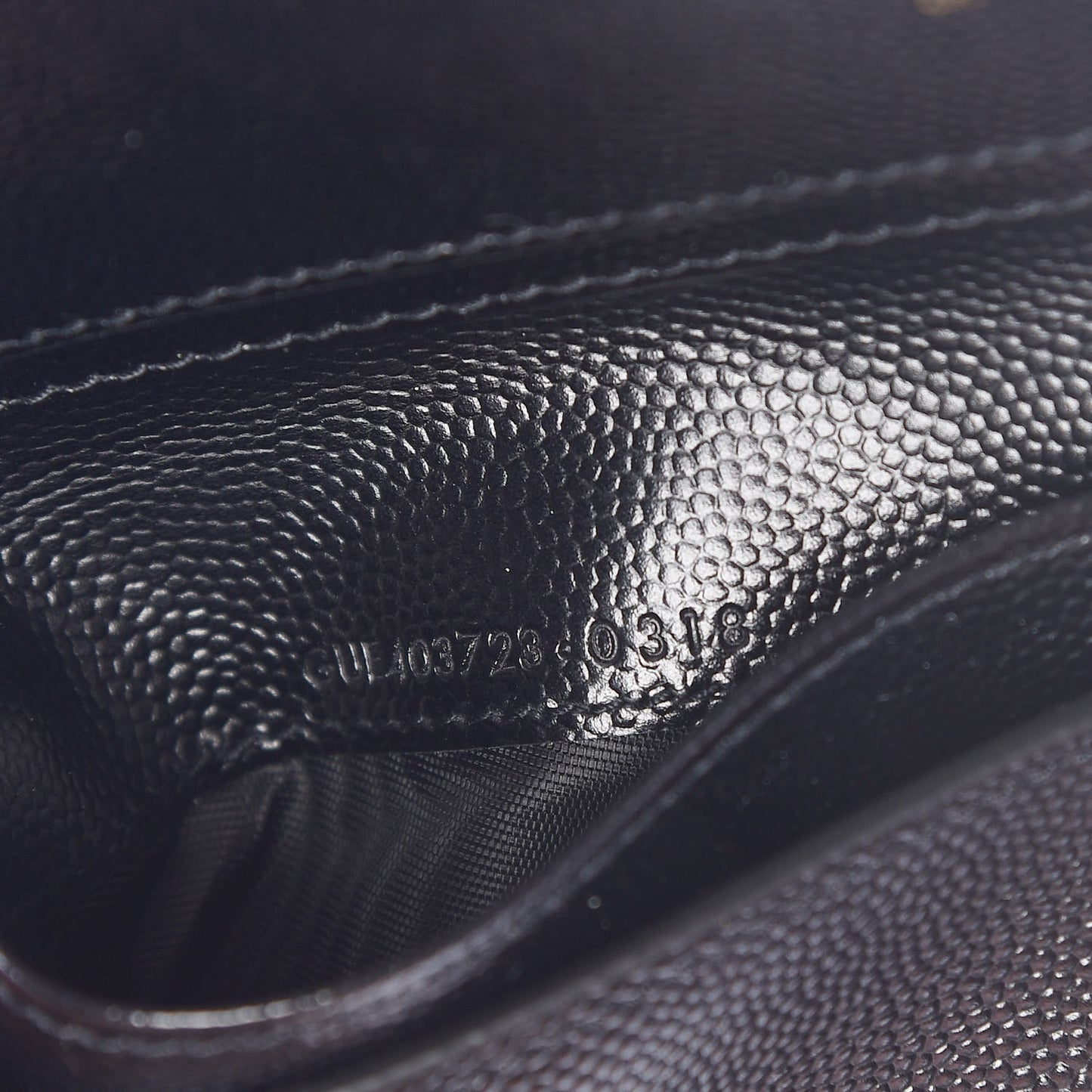 Grain De Poudre Matelasse Chevron Monogram Compact Zip Around Wallet Black