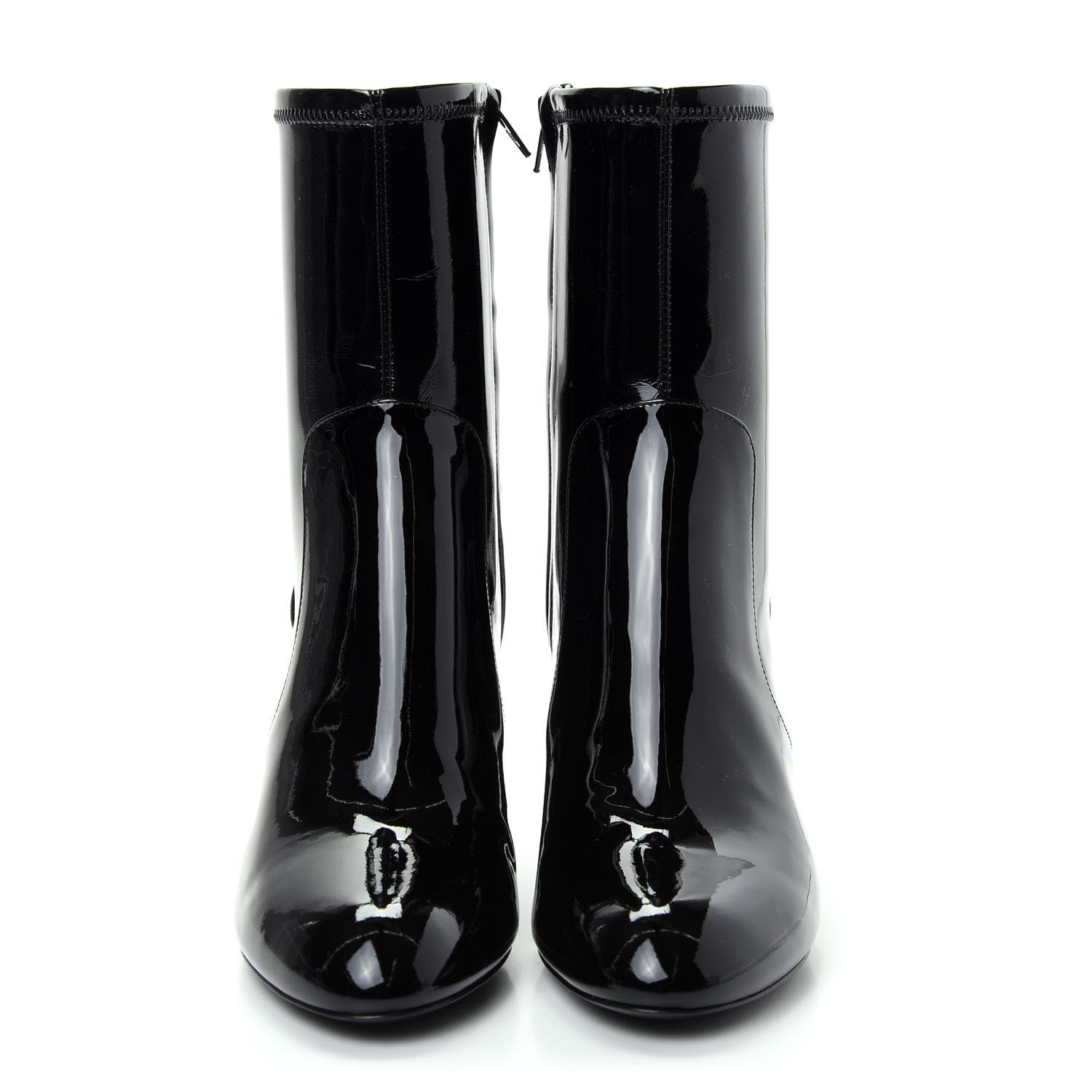 Louis Vuitton Patent Silhouette Ankle Boots 39 Black 2 of 9