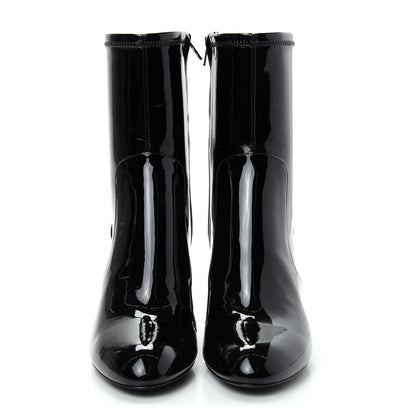 Louis Vuitton Patent Silhouette Ankle Boots 39 Black 2 of 9