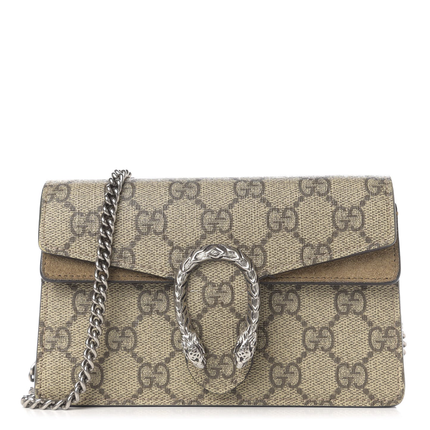 GG Supreme Monogram Super Mini Dionysus Shoulder Bag Taupe