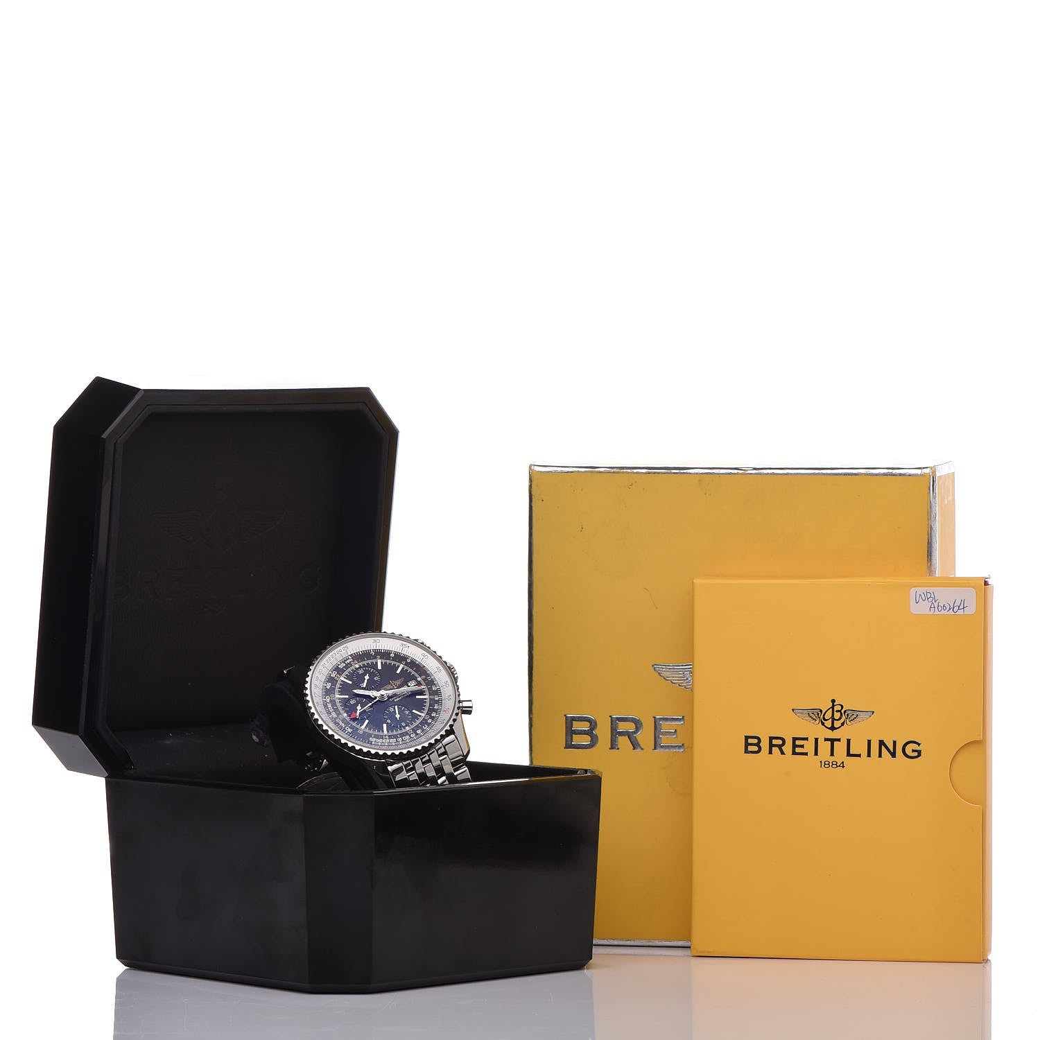 Breitling Stainless Steel 46mm Navitimer GMT World Automatic Watch Black A24322 7 of 7