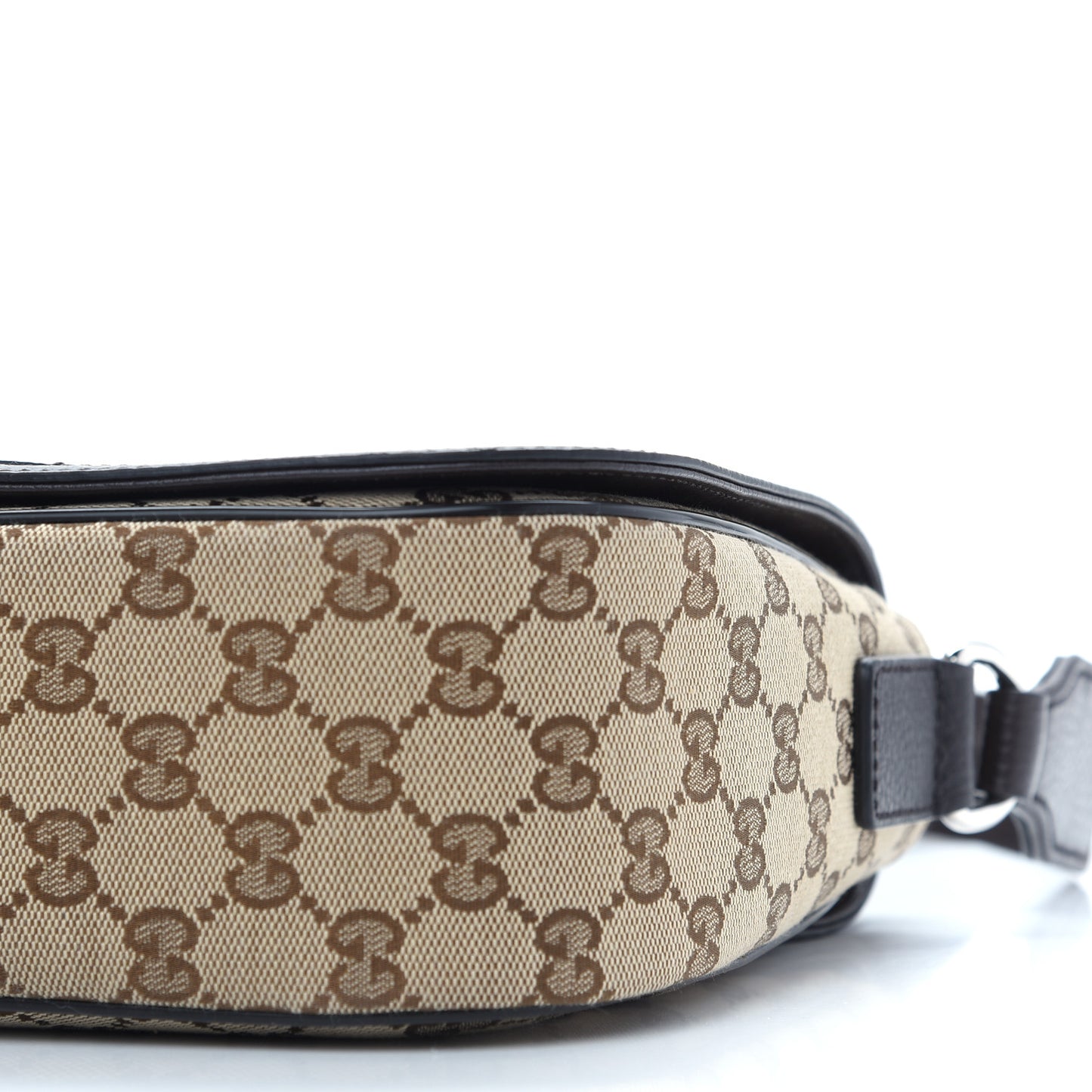 Monogram Flap Messenger Bag Beige Dark Brown