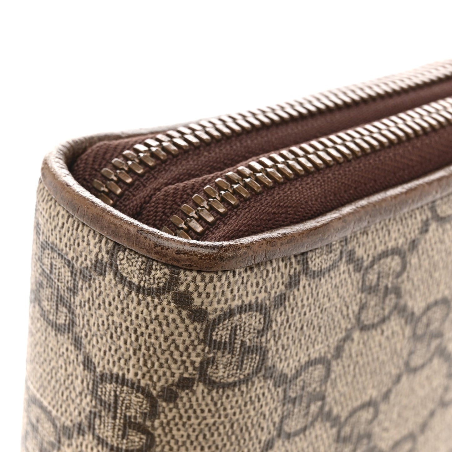 GG Supreme Monogram Web Ophidia Double Zip Shoulder Bag Beige New Acero
