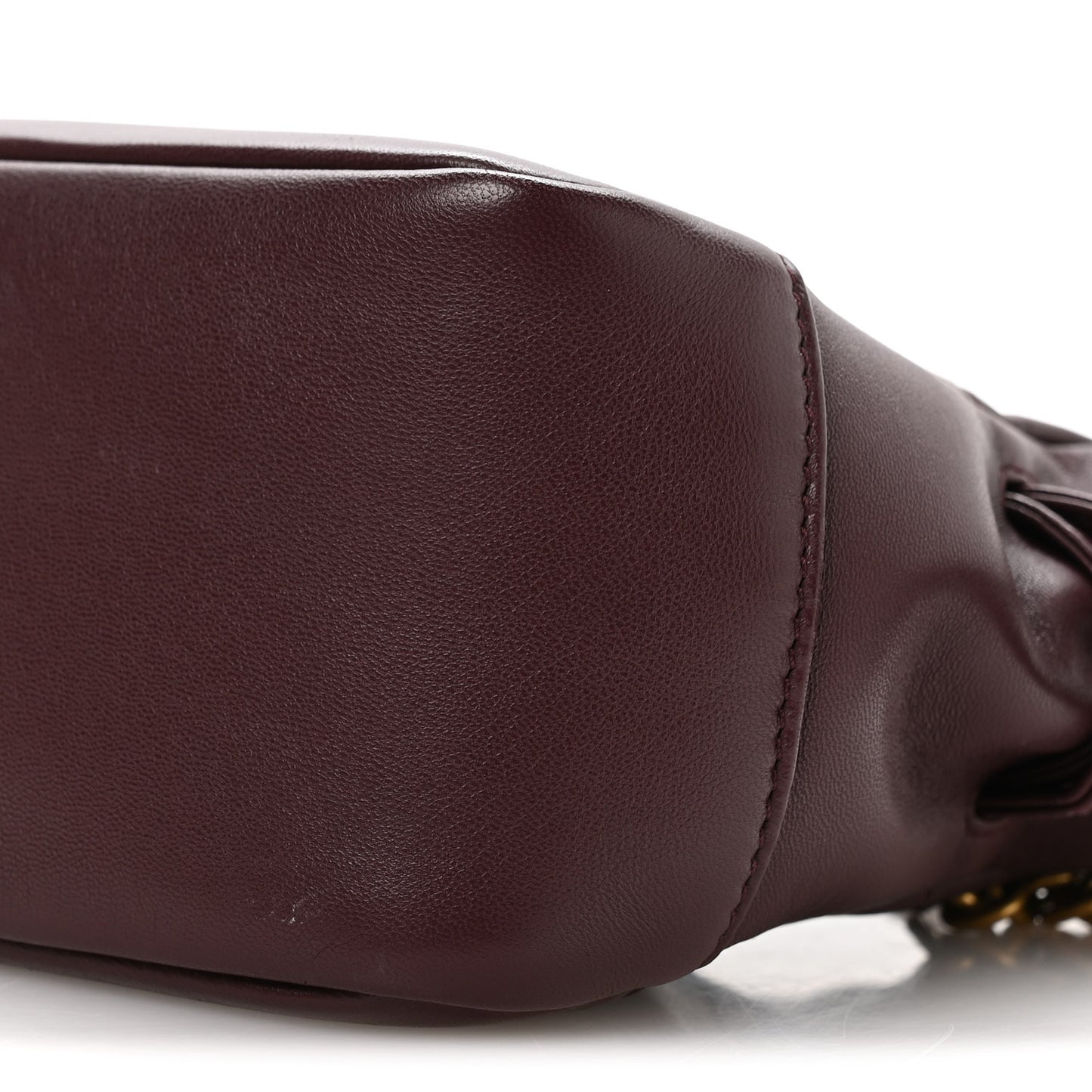 Lambskin Matelasse Monogram Mini Jamie Shoulder Pouch Bag Rouge Cabernet
