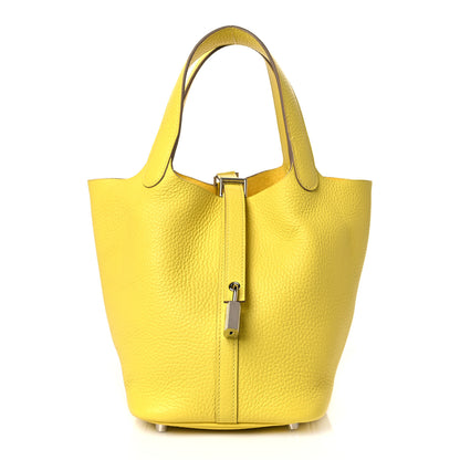 Hermes Taurillon Clemence Picotin Lock 18 PM Lime 1 of 10