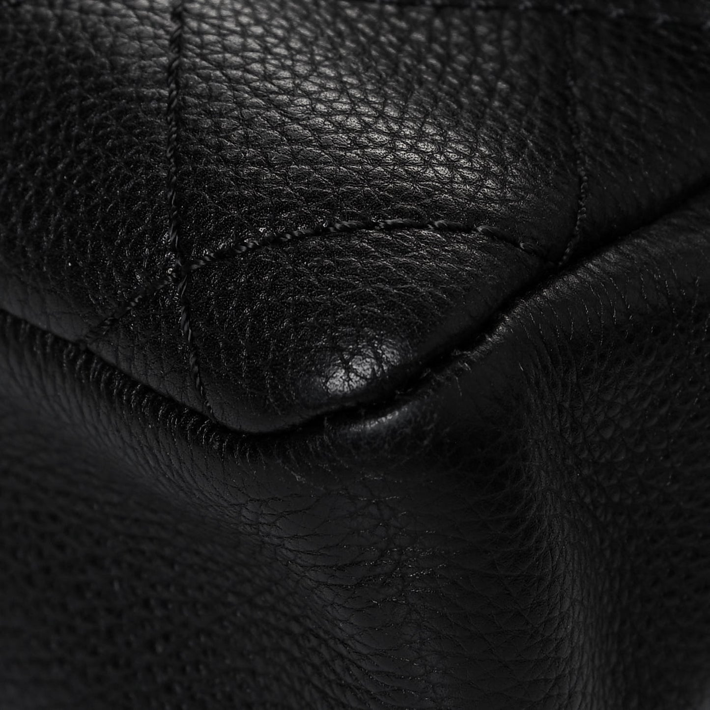 Calfskin Quilted Couture Messenger Black