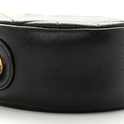 Chanel Caviar Quilted Small Round Bag With Chain Black 9 of 11