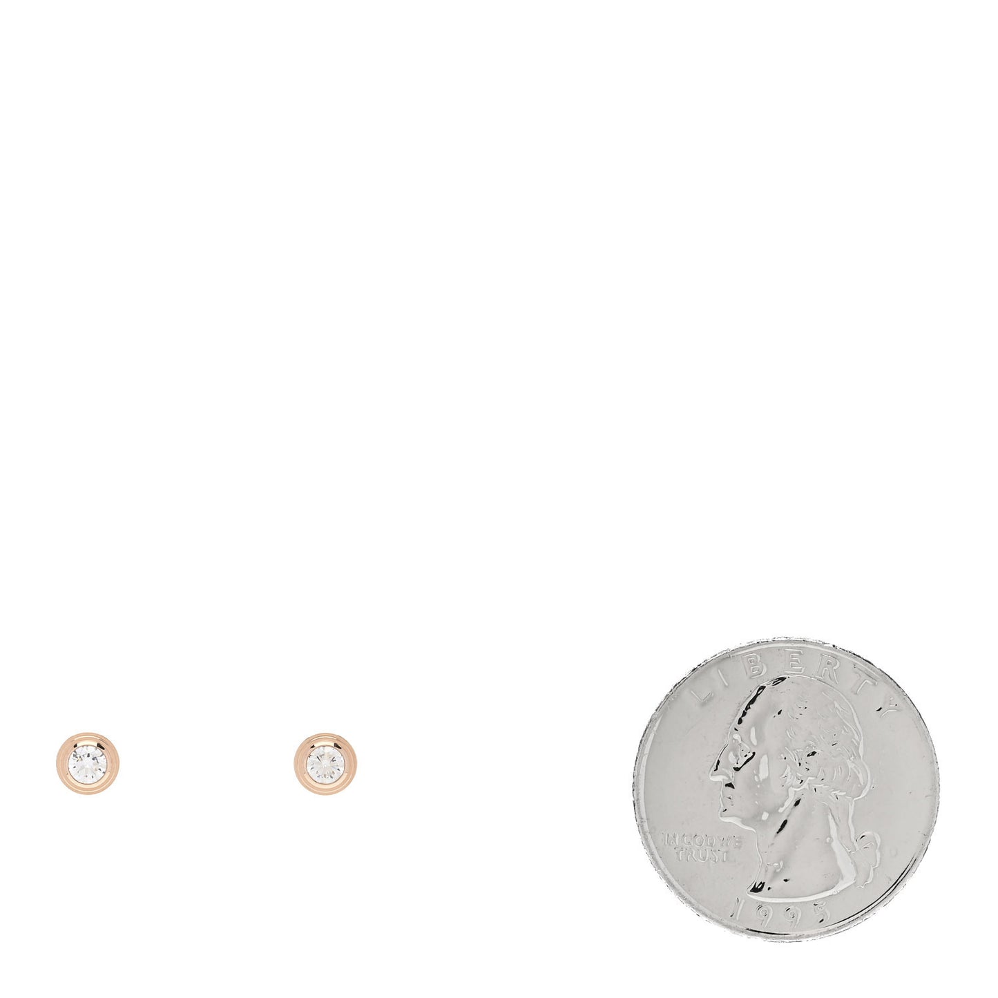 18K Pink Gold Diamond MM D'Amour Earrings